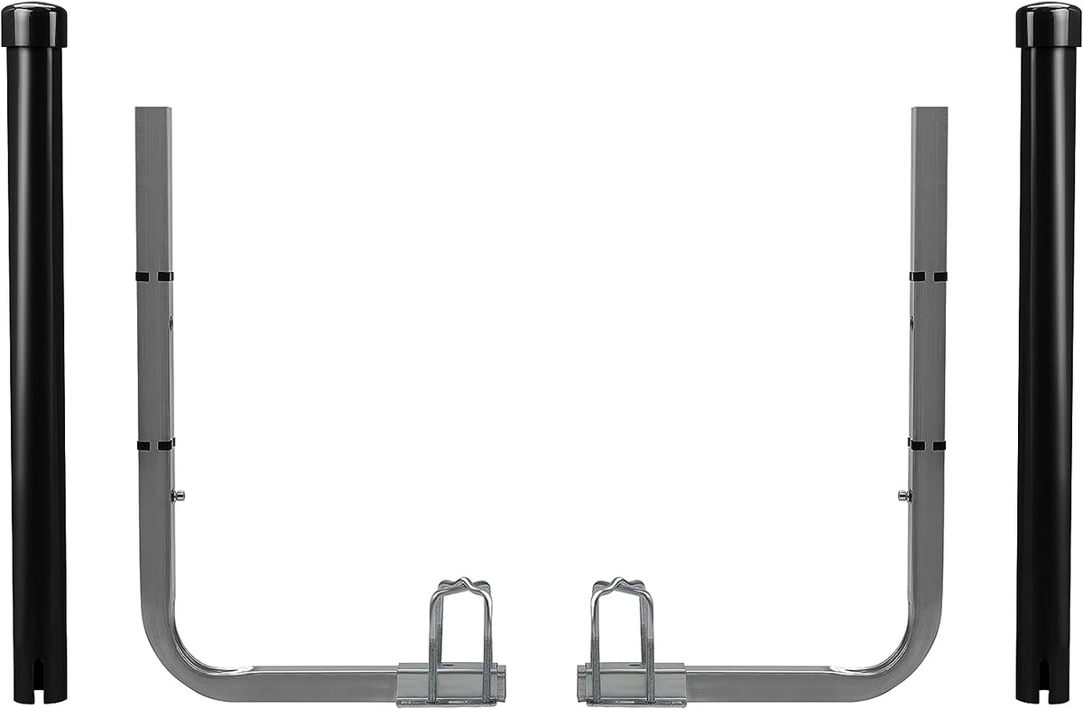 40"/48" Adjustable Boat Trailer Guide-ons with Black PVC Pipes, Rustproof Galvanized Steel