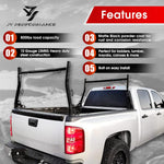 Truck Ladder Racks 800Ibs Capacity Extendable Pick-up Truck Bed Ladder Rack, Universal Heavy Duty, Mounting Bolts Included (No Clamps)