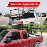 Truck Ladder Racks 800Ibs Capacity Extendable Pick-up Truck Bed Ladder Rack, Universal Heavy Duty, Mounting Bolts Included (No Clamps)