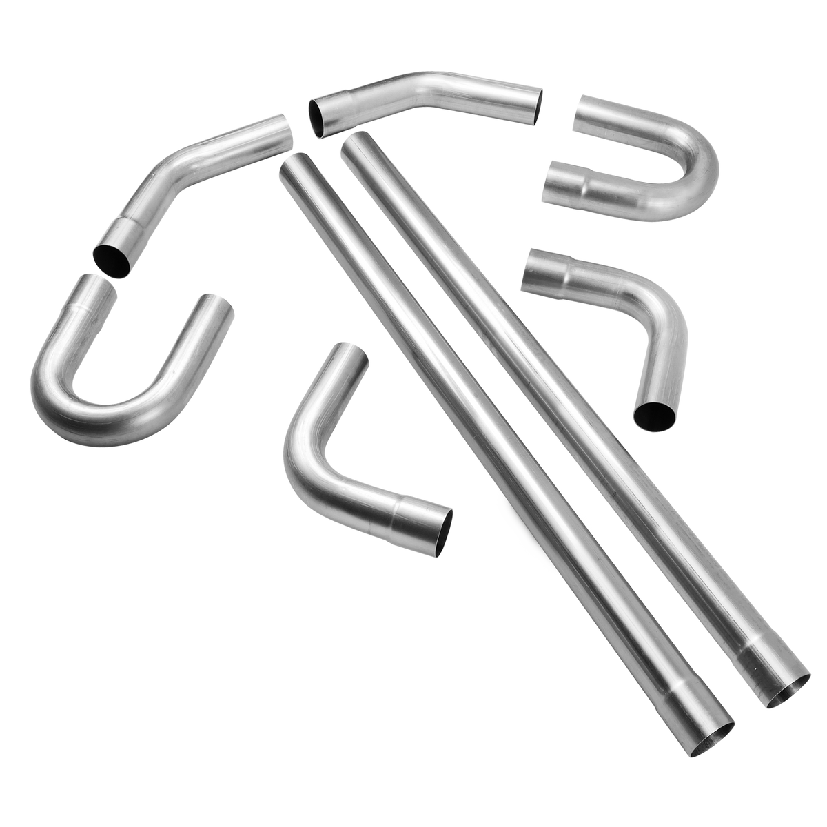 2.5'' Custom Exhaust Kit Mild Steel Tubing Mandrel Bend Pipe Straight & U-Bend