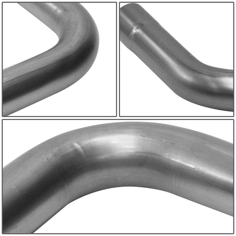 8-Piece 3" Mandrel Bend Exhaust Tubing Kit - Mild Steel U-Bends & Straight Pipes For Custom Builds