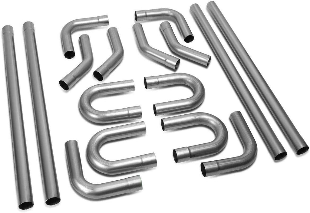 2'' Mild Steel Custom Exhaust Kit Tubing Mandrel Bend Pipe Straight &  U-Bend Universal 8PCS